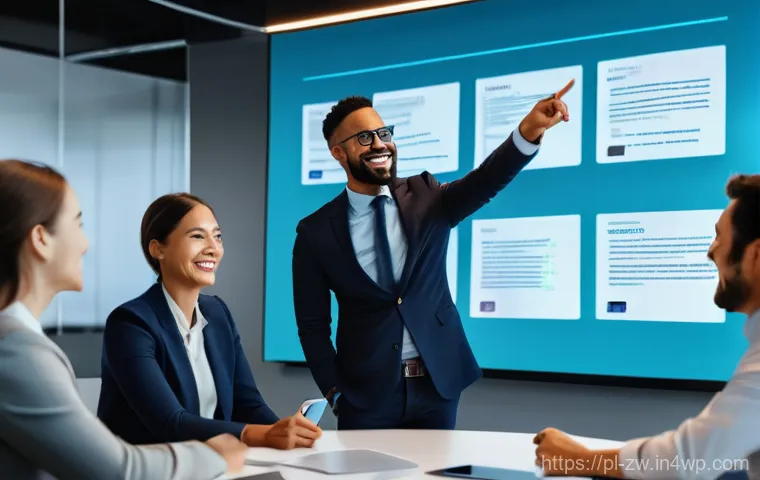 비즈니스 성과와 지식 구조화의 관계 - The Challenge of Unstructured Knowledge**
    "A visually striking depiction of a disorganized offic...