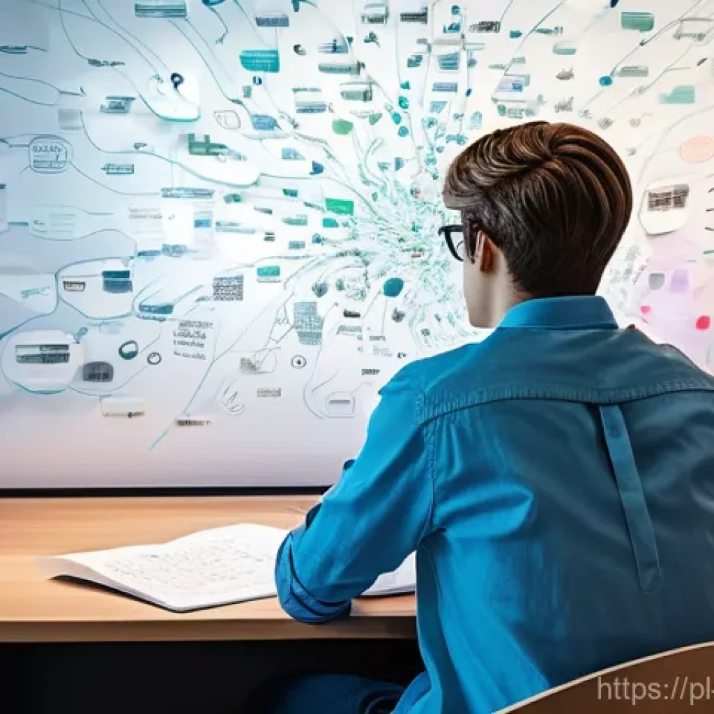 가장 효과적인 지식 구조화 기법 - **Prompt: "A young adult, perhaps a student or creative professional, sits at a clean, modern desk. ...