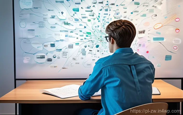 가장 효과적인 지식 구조화 기법 - **Prompt: "A young adult, perhaps a student or creative professional, sits at a clean, modern desk. ...