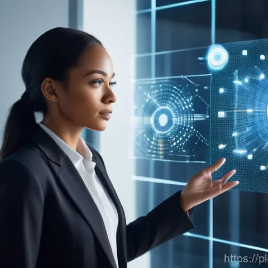 지식 관리 시스템의 발전 방향 - **Prompt:** A diverse woman in her late 20s to early 30s, dressed in stylish professional attire, is...